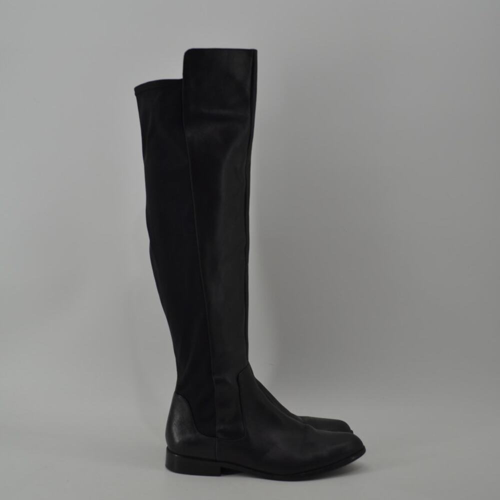 Clarks Caddy Belle Knee High Boot Leather Black Minimalist 7 - Picture 4 of 15